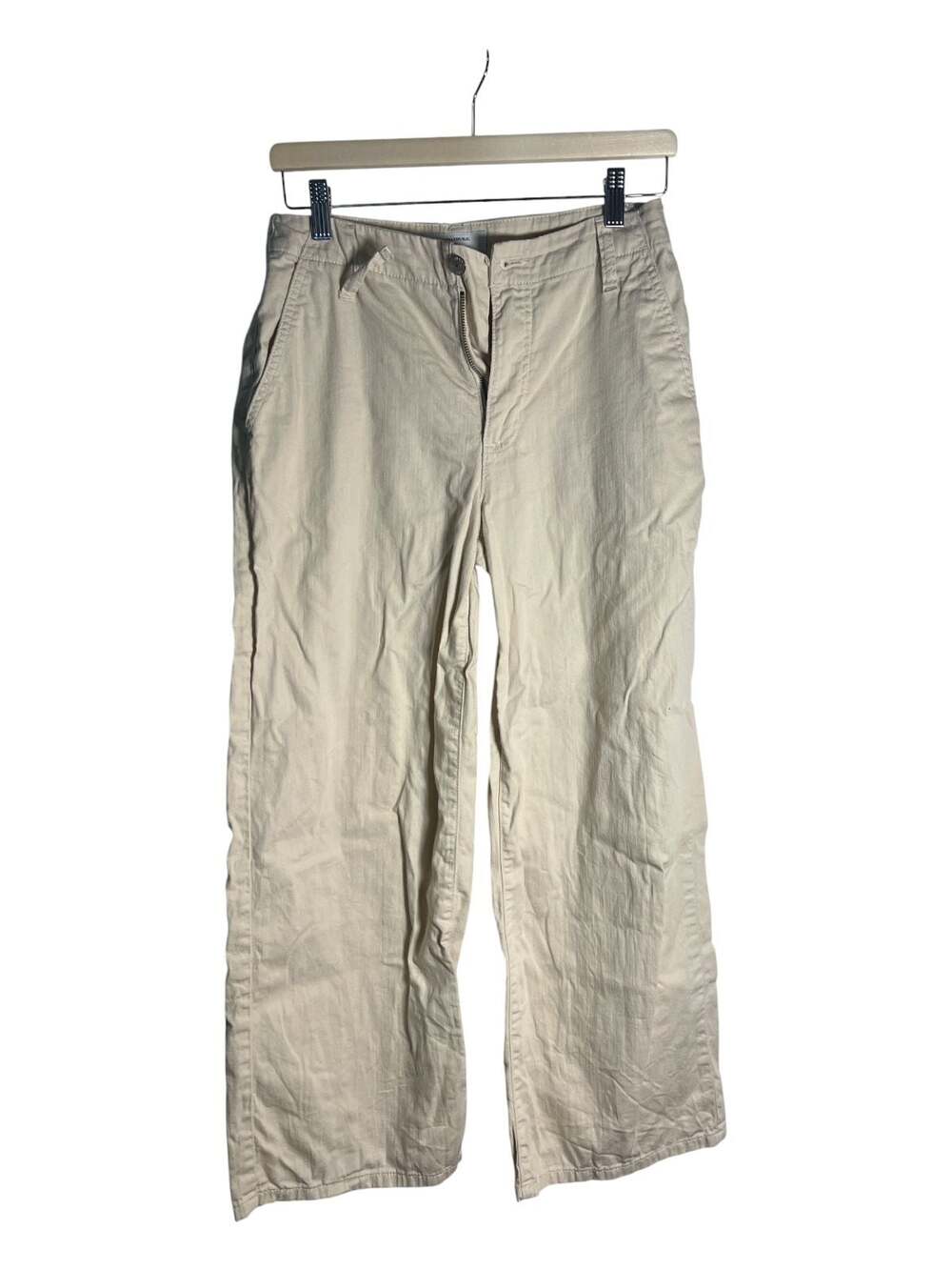 Banana Republic Wide-Leg High-Rise Petite 27/4 Beige Pants